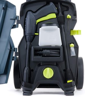 Norse SK125 Pressure Washer's on-board storage.