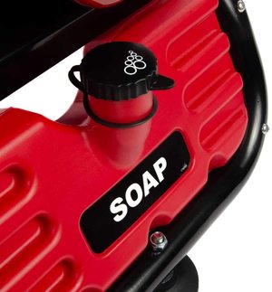 ParkerBrand Petrol Pressure Washer's soap tank.
