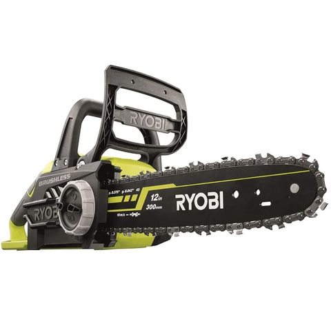 Main view of the Ryobi OCS1830 One+ Cordless Brushless Chainsaw.