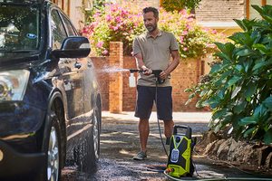 Ryobi RPW110B Pressure Washer in use.