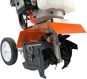 Close up view of the T-Mech 52cc Garden Tiller.