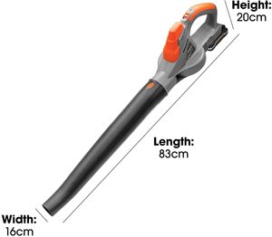 Terratek Cordless Leaf Blower's dimensions.