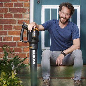 Comparing the size of the WORX WG547E Cordless Leaf Blower.