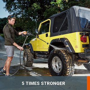 WORX WG620E.2 Pressure Washer in use.