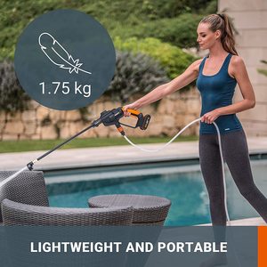 WORX WG620E.2 Pressure Washer's lightweight design.